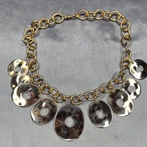 Gold and Silver Statement Necklace